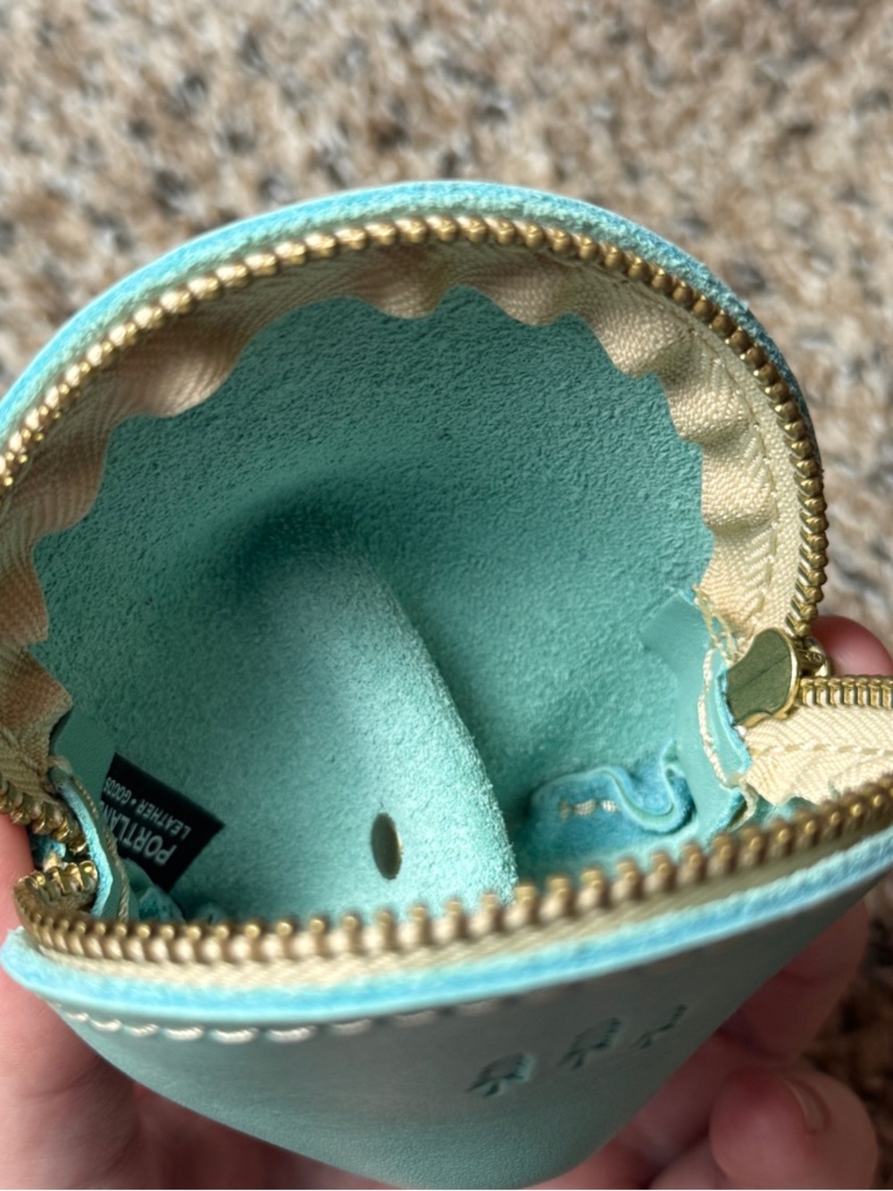 Portland Leather Goods PLG Mint Fortune Cookie Coin Pouch - Picture 7 of 8